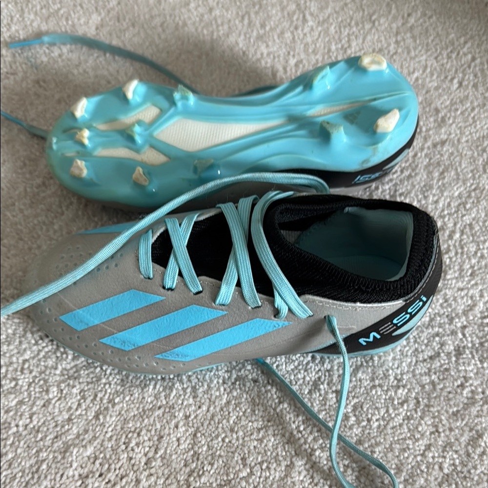 Adidas Messi Soccer Cleats - Gray and Blue